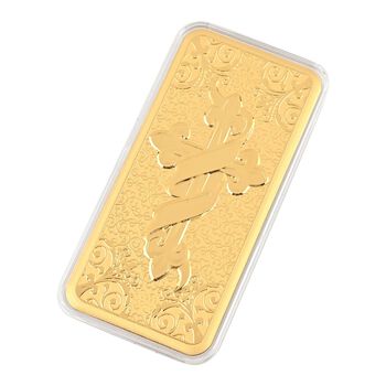 999 Gold-Barren, Biblisches Kreuzmotiv, 100mg