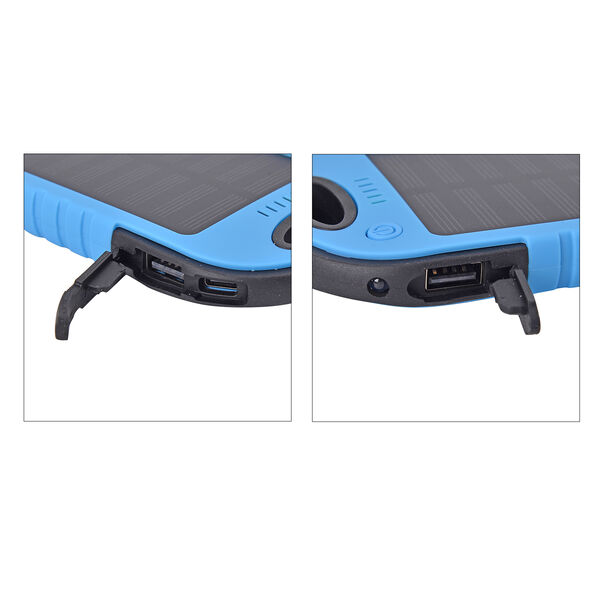 Homesmart Solar Powerbank mit LED-Licht, 14,3×7,5cm, Blau image number 7