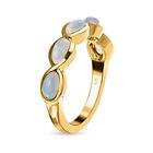 Natürlicher, äthiopischer Opal-Ring, 925 Silber vergoldet  ca. 0,73 ct image number 4