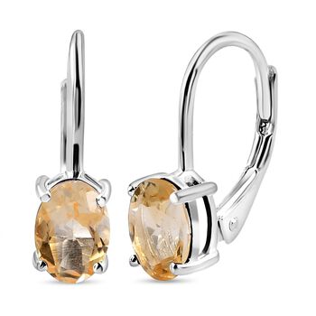 Citrin-Ohrringe, 925 Silber ca. 1,50 ct