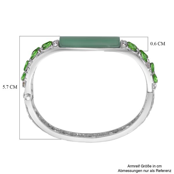 Gr&uuml;ner Aventurin, neongr&uuml;ner Kristall Armreif, ca. 18 cm image number 5