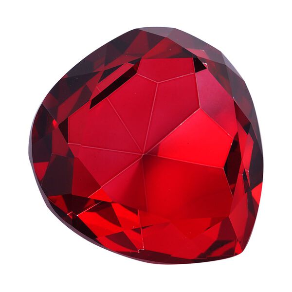 The 5th Season - Kristallherz im Geschenkbox, 8x8x4 cm, Rubinfarben image number 2