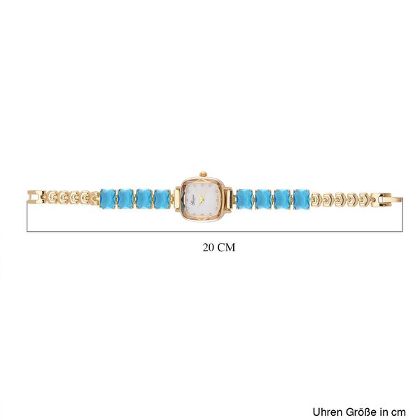 GENOA TIME V2 lila Zirkonia und Kristall Uhr mit japanischem Miyota-Uhrwerk in Ros&eacute;goldton, 19cm image number 7