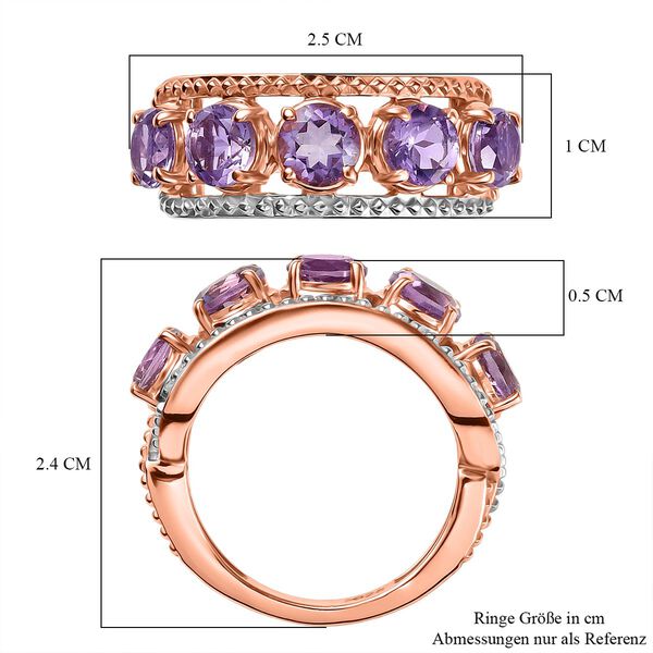 AA Rose De France Amethyst Ring 925 Silber PE und VR (Gr&ouml;&szlig;e 17.00) ca. 2,25 ct image number 7