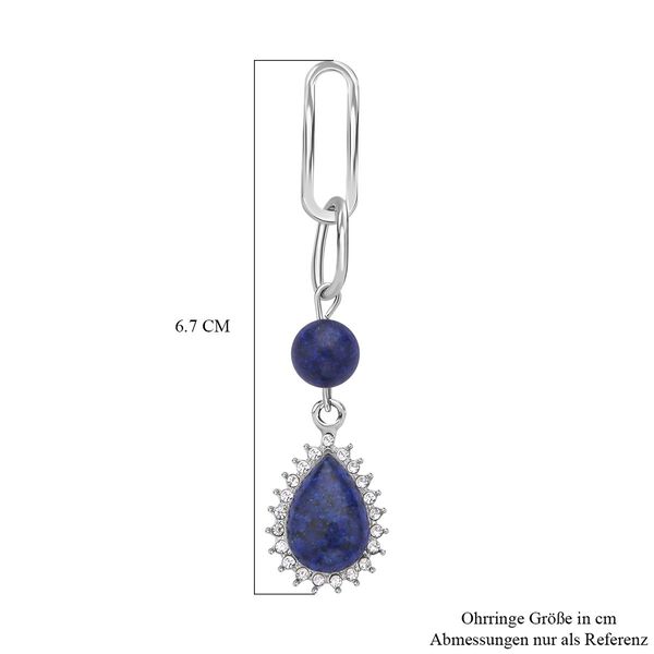 Lapislazuli Ohrringe, silberfarben ca. 18.00 ct image number 5