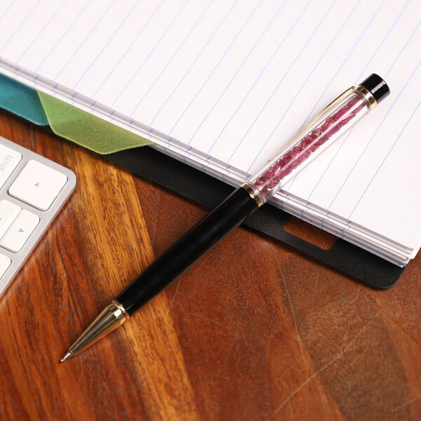 Premium Kollektion - Echter Rubin-Kugelschreiber mit extra Mine image number 2