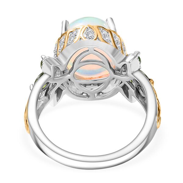 D'Joy AA Nat&uuml;rlicher, &auml;thiopischer Welo Opal, Chromdiopsid und Zirkon Ring - 4,19 ct. image number 4