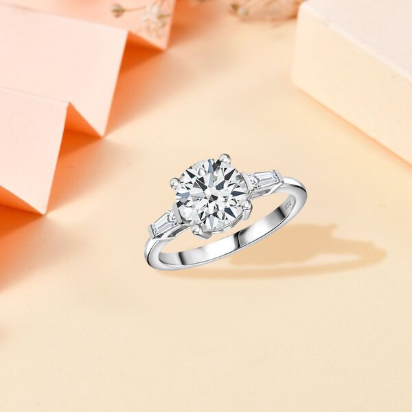 Moissanit Ring, 925 Silber rhodiniert - 1,88 ct. image number 9