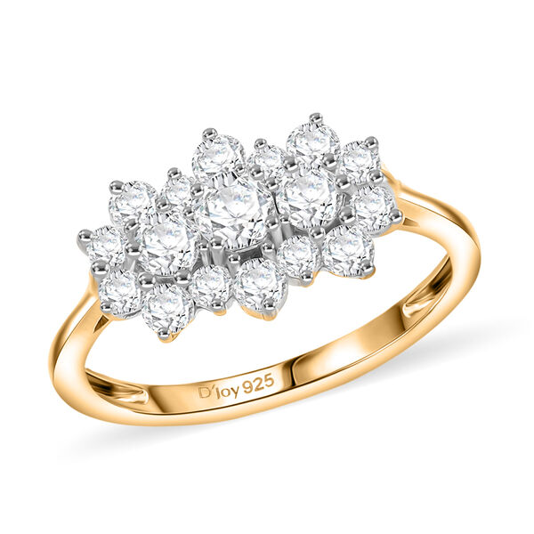 D'Joy Moissanit Ring, 925 Silber vergoldet  - 0,88 ct. image number 4