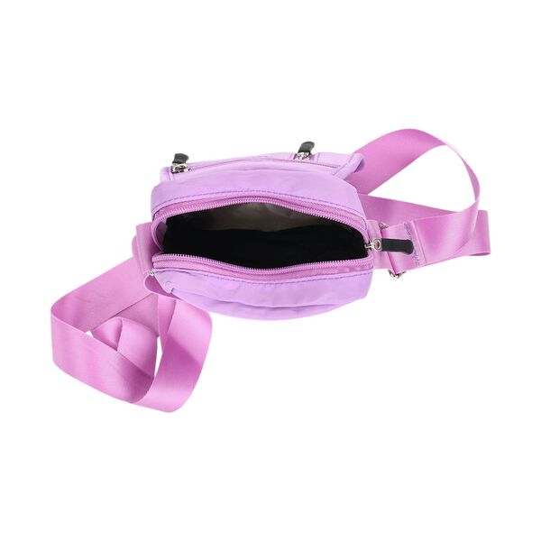 Umh&auml;ngetasche mit mehreren Rei&szlig;verschlussf&auml;chern und RFID-Schutz, 12,5x6x16cm, Lila image number 6