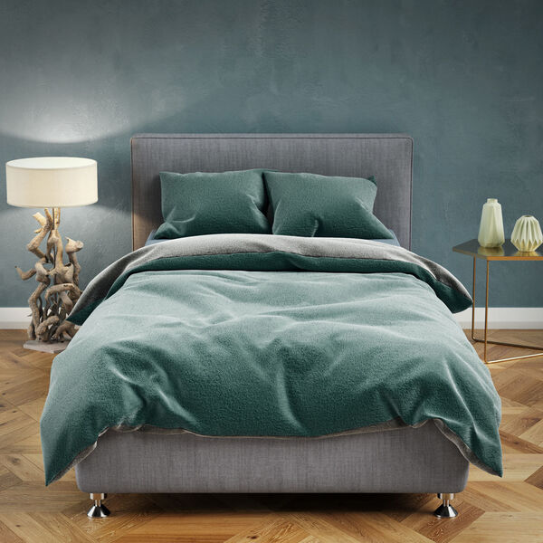 Leonardo Vicenti - Supersoft-Bettw&auml;sche- 2tlg. Set, oliv-gr&uuml;n