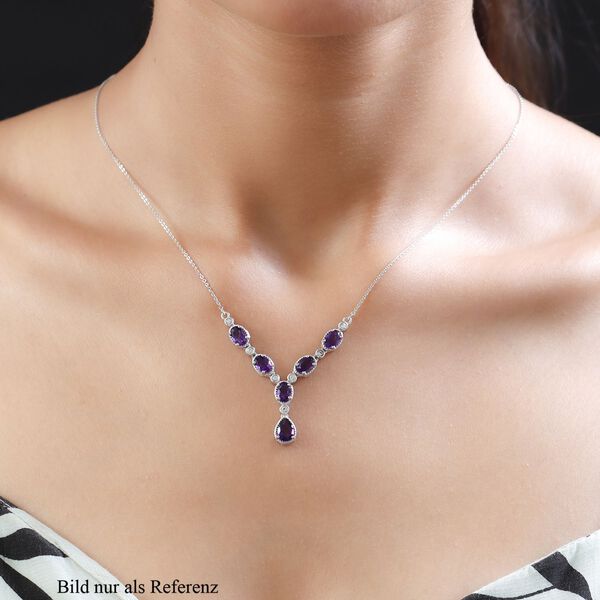 Lusaka Amethyst-Halskette, ca. 45 cm, 925 Silber platiniert ca. 3.03 ct image number 2