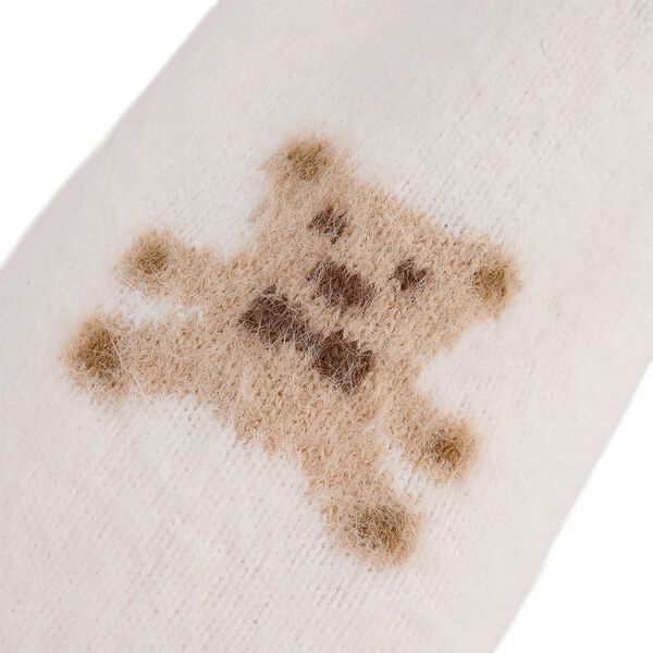 Kuschelige Sherpa-Socken mit Teddy-Bär-Motiv, Teddy Weiß image number 3