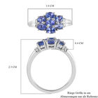 AAA Tansanit-Ring, 925 Silber platiniert  ca. 1,47 ct image number 6