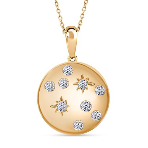 LUXURIANT DIAMOND - Lab Grown Diamant SI-GH SGL zertifiziert Schmuckset 925 Silber Gelbgold Vermeil ca. 0,50 ct. image number 0