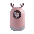 USB-Mini-Bären-Luftbefeuchter mit farbwechselndem Umgebungslicht, rosa image number 1