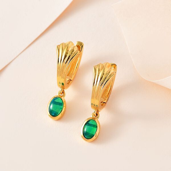 AA gr&uuml;ne, &auml;thiopische Welo Opal-Ohrringe - 0,54 ct. image number 3