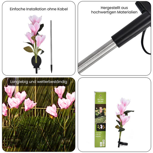 Solarbetriebene Magnolie mit LEDs image number 2