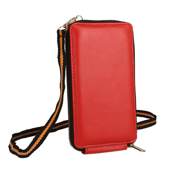 100% Leder Brieftasche, RFID gesch&uuml;tzt, Gr&ouml;&szlig;e 17,7x2,5x10 cm, Rot