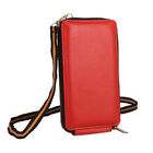 100% Leder Brieftasche, RFID geschützt, Größe 17,7x2,5x10 cm, Rot