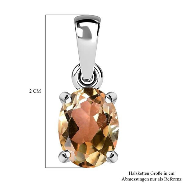 Citrin Solit&auml;r-Anh&auml;nger in Silber, 1,16 ct. image number 6