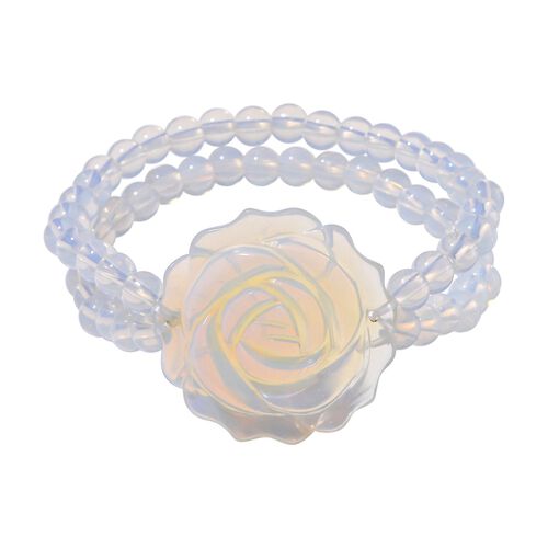 Opalite handgeschnitztes Blumen-Armband, 17-19cm - 150 ct. image number 0