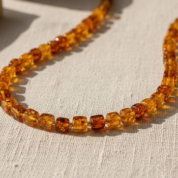 D'Joy Bernstein Halskette ca. 50 cm 925 Silber vergoldet