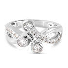 88 Facetten Moissanit Ring 925 Silber platiniert  ca. 0,63 ct image number 0