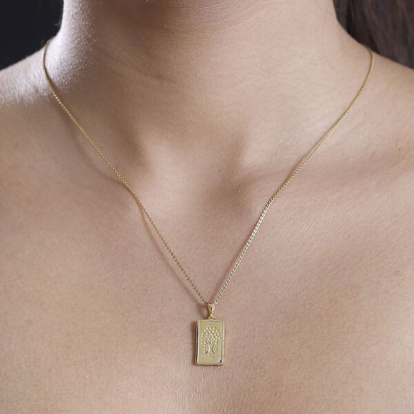 Barren Anh&auml;nger, 925 Silber 750 vergoldet image number 3