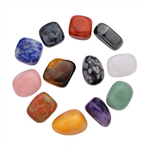 Anhänger mit Kette und 12 austauschbaren Edelsteinen - 480 ct. image number 8