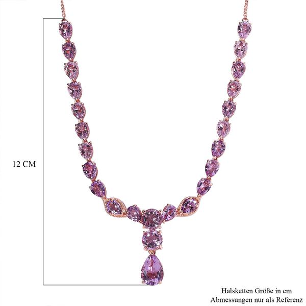 Rose de France Amethyst Collier, ca. 45 cm, 925 Silber rosévergoldet ca. 30.70 ct image number 5