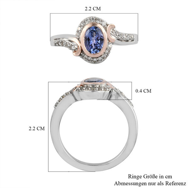 Tansanit und Zirkon Ring - 0,98 ct. image number 7