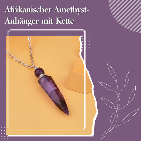 Afrikanischer Amethyst Urnen-Anh&auml;nger mit Kette image number 6
