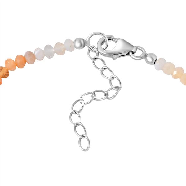 Feuer opal Armband ca. 18 cm + 3.5 cm Extender 925 Silber platiniert ca. 7.64 ct image number 4