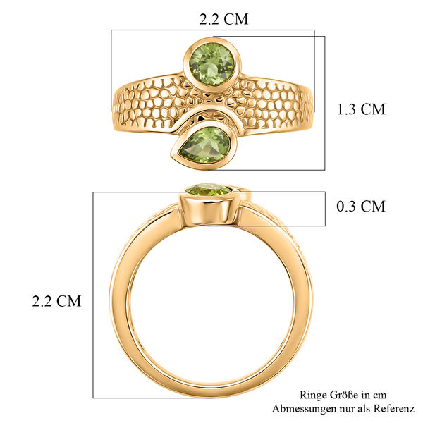 EVER TRUE Peridot Ring 950 Kupfer (Gr&ouml;&szlig;e 20.00) ca. 0,97 ct image number 6