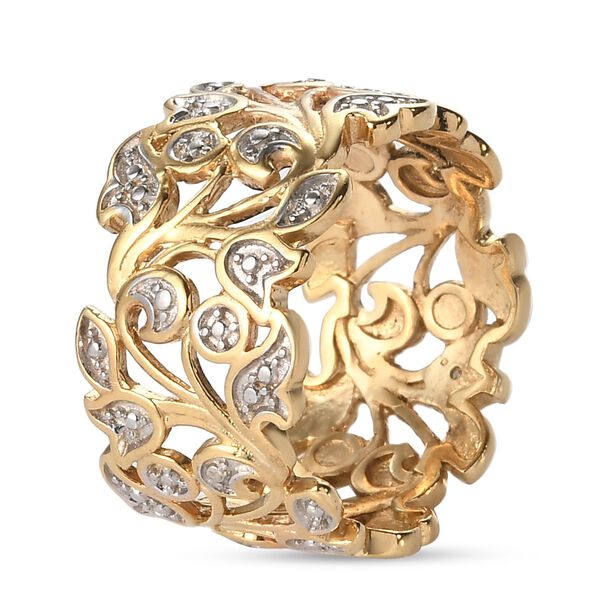 Diamant Ring 925 Silber 585 Vergoldet image number 4