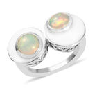 Natürlicher Äthiopischer Opal Ring 925 Silber platiniert  ca. 1,02 ct image number 3