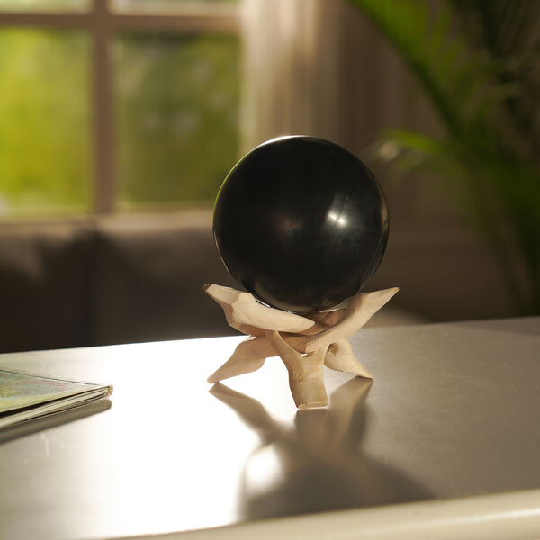 Handgefertigter dreibeiniger Holzst&auml;nder f&uuml;r Geoden, Schalen, Pflanzen etc., 10cm image number 1