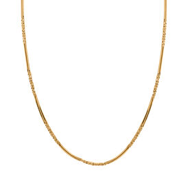 Diamantschliff Rockkette in vergoldetem Silber, 75cm