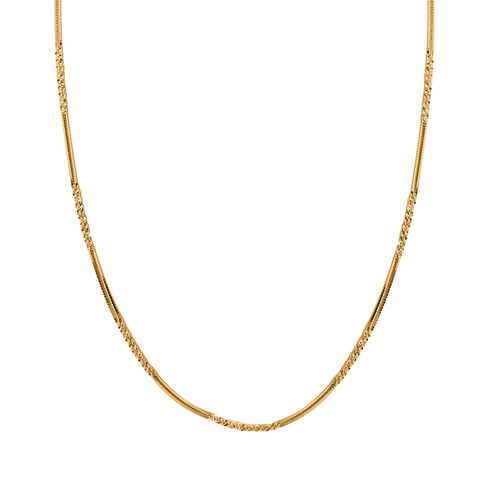 Diamantschliff Rockkette in vergoldetem Silber, 75cm image number 0