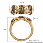 Natürlicher Jenipapo Andalusit und Zirkon Ring 925 Silber Gelbgold Vermeil  ca. 2,08 ct image number 6