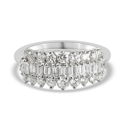 RHAPSODY - Diamant-Ring, zertifiziert VS E-F, 950 Platin (Größe 16.00) ca. 1,00 ct