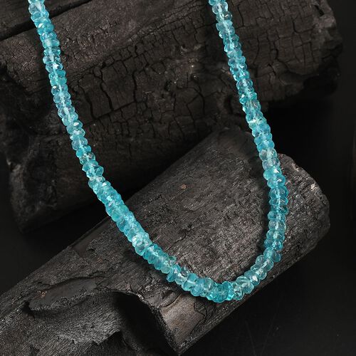 Betroka Blauer Apatit Halskette ca. 45 cm 925 Silber rhodiniert ca. 85,00 ct. image number 1