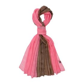 LA MAREY - Schal aus 100% reiner Maulbeerseide, Pink-Taupe