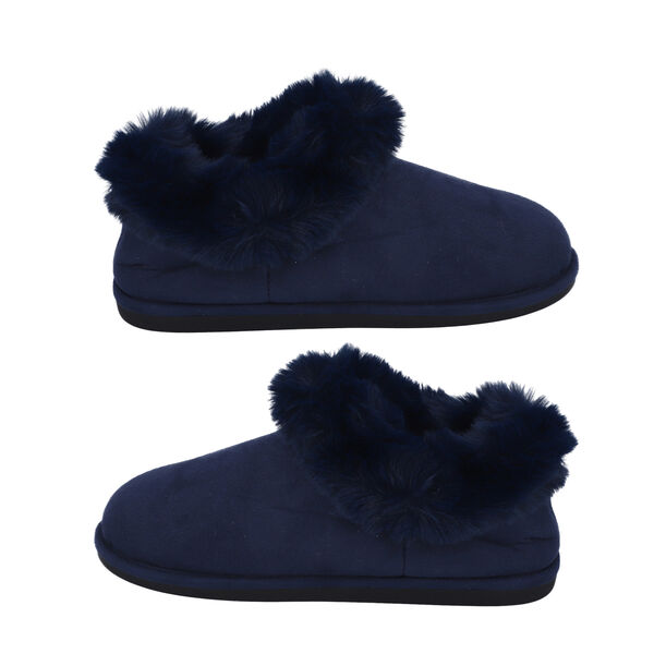 Kuschelige Kunstfell Hausschuhe, 36-37, Dunkelblau image number 5