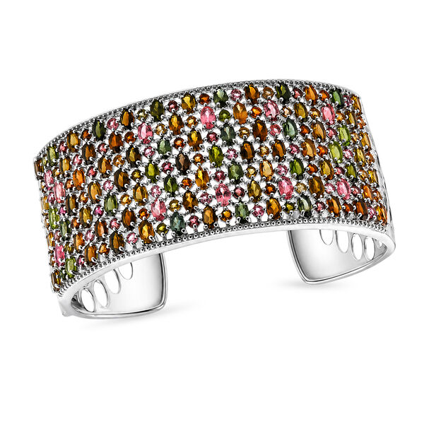 D'Joy AA Mehrfarbig-Turmalin Armreif ca. 19 cm 925 Silber Rhodiniert ca. 26,76 ct. image number 3