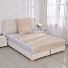 Bettwäsche-Set aus 80% Baumwolle mit Satin-Streifen, 135 x 200 cm und 80 x 80 cm, Beige