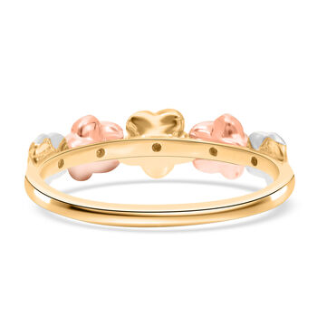 Dreifarbiger Diamant-Ring