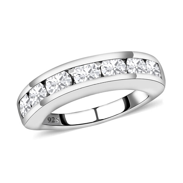 88 Facetten Moissanit-Ring, 925 Silber platiniert  ca. 1,61 ct image number 4