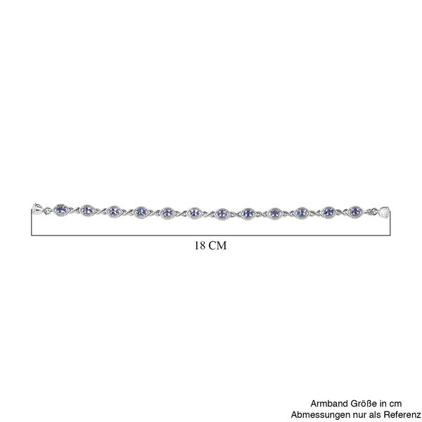 Tansanit Armband ca. 18 cm 925 Silber platiniert ca. 3.06 ct image number 4